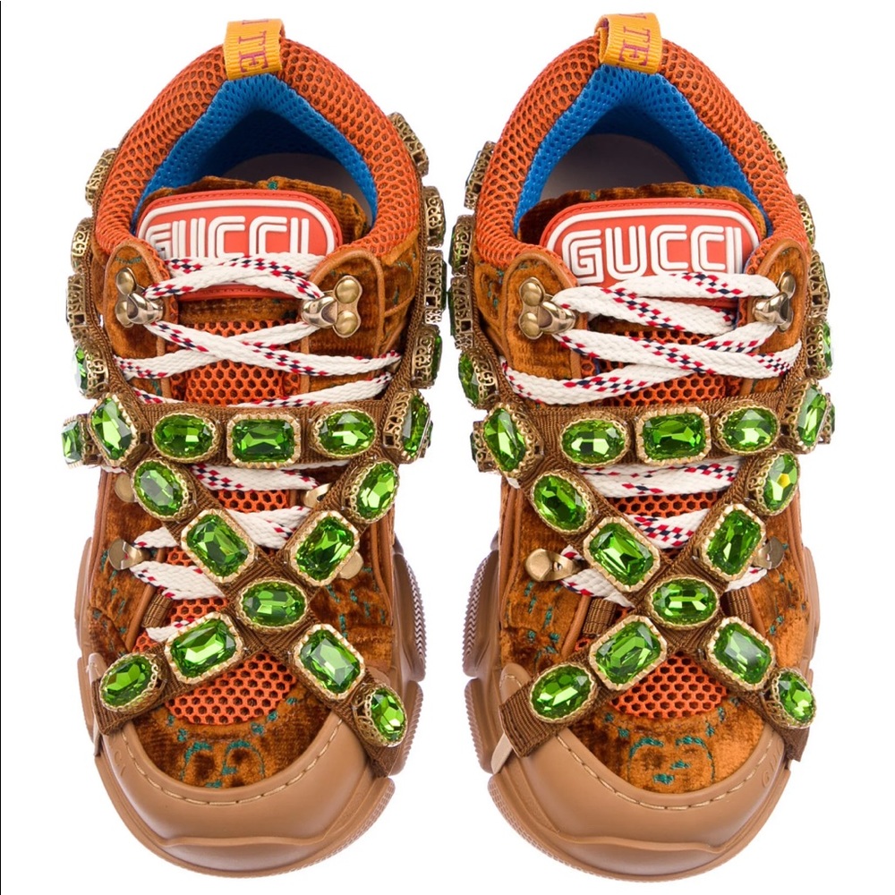 Gucci Flashtrek Velvet Sneakers Rare